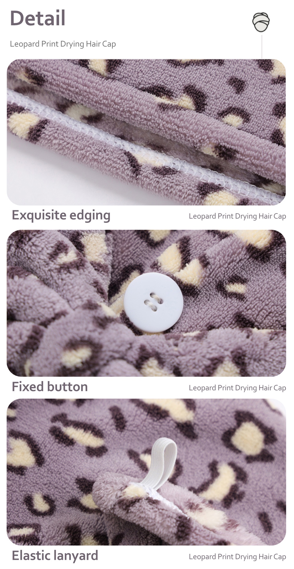 Leopard Print Drying Hair Cap-7